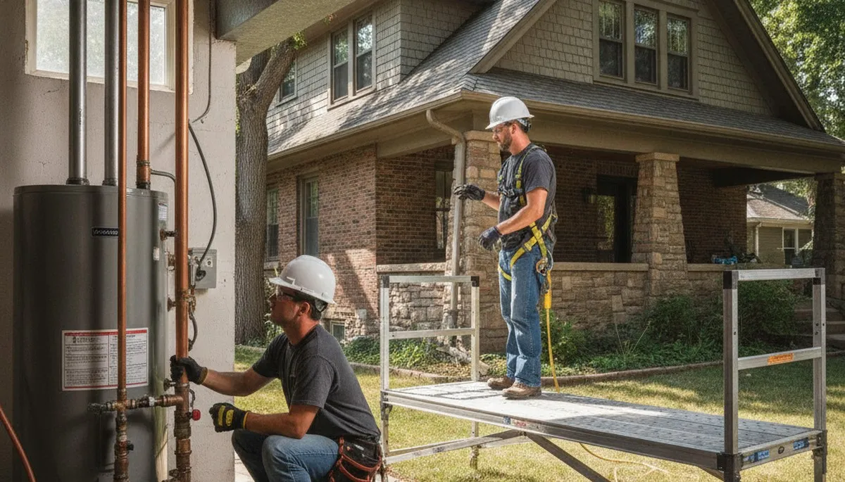 Professional Boulder, CO plumber repairing a residential plumbing system for local repair service
